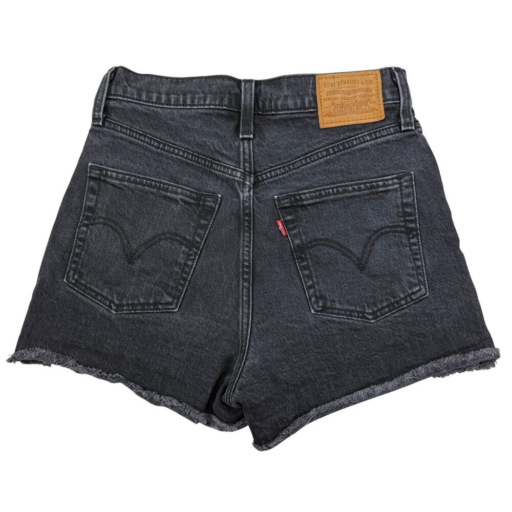 LEVI'S Premium Ribcage Short Size 26 Black Bayou - Picture 6 of 7